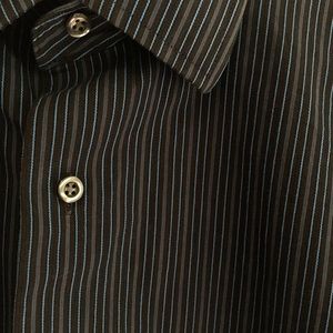 Men’s long sleeve dress shirt.